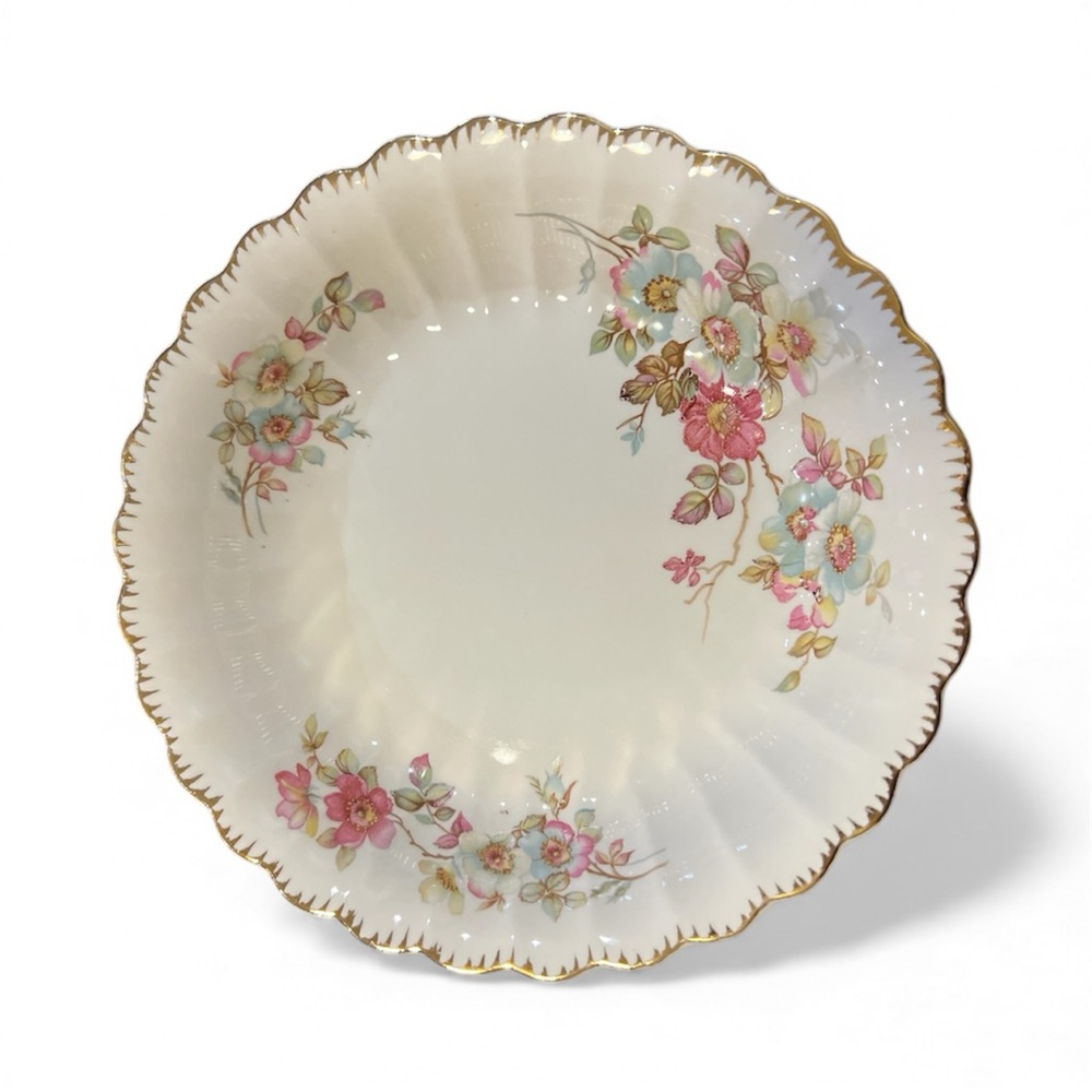 American Limoges "Bramble" pattern serving bowl with 22K gold trim - Picture 4 of 6